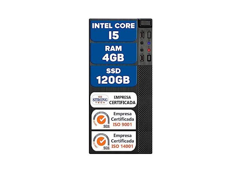 Computador Pc Cpu Intel Core i5 4GB SSD 120GB Hdmi Windows 10 Wifi Desktop