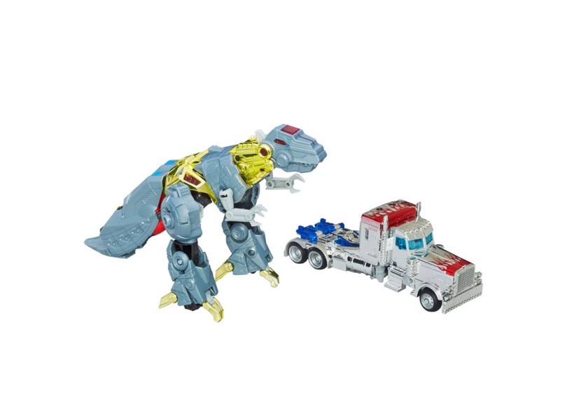 Boneco Transformers Optimus Prime Grimlock Silver Knight - Hasbro