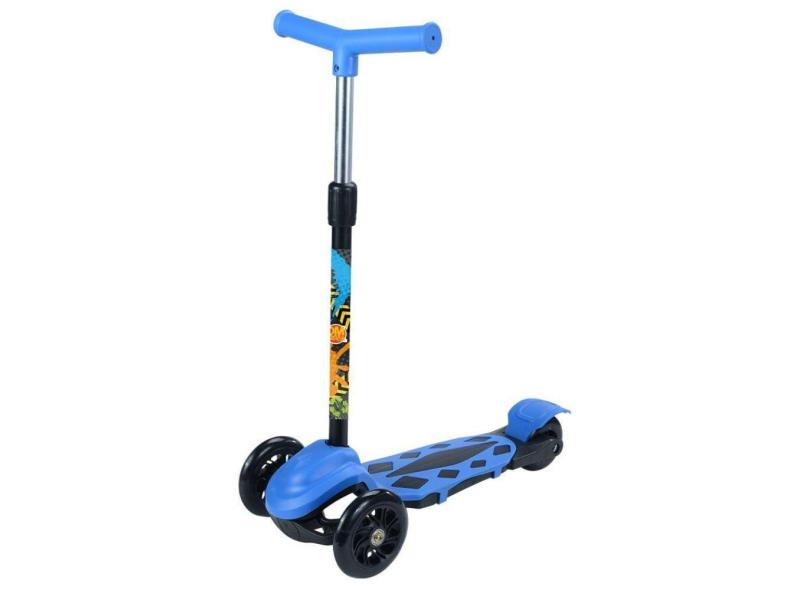 Patinete Infantil Radical Power New Dm Toys 3 Rodas Ajustável suporta até 40 kilos