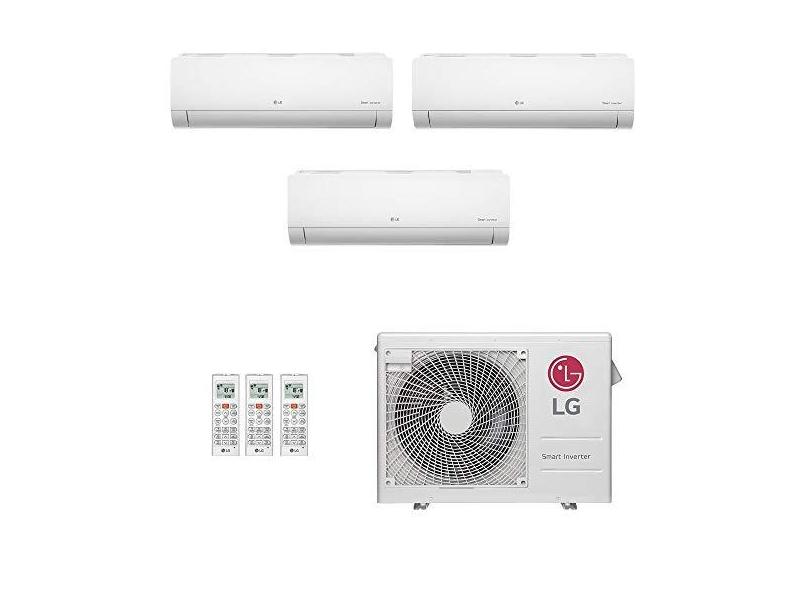 Ar-Condicionado Multi Split Inverter LG 21.000 BTUs (3x Evap HW 9.000) Quente/Frio 220V