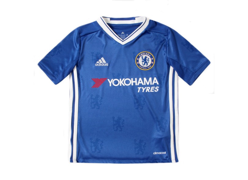 Camisa Torcedor infantil Chelsea I 2016/17 sem Número Adidas