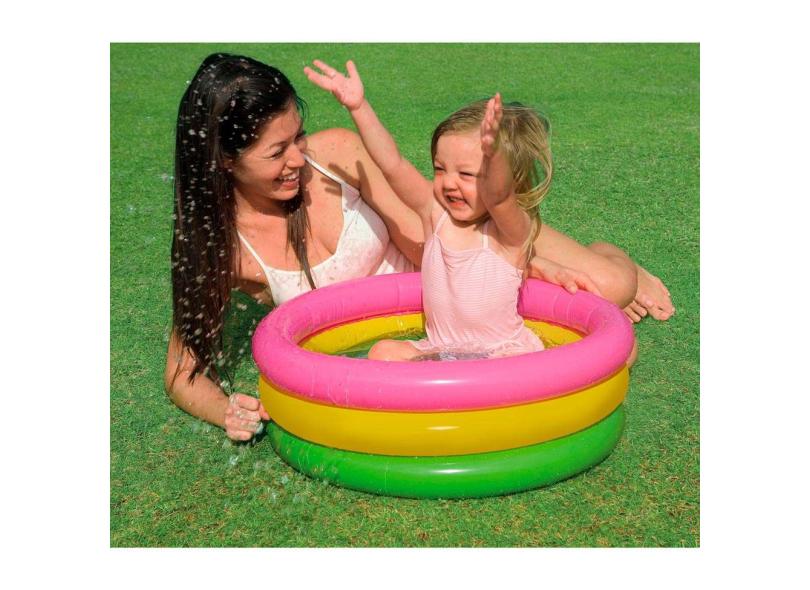 Piscina Infantil Pôr do Sol 28L Colorida 57107 Intex em Promoção é no ...