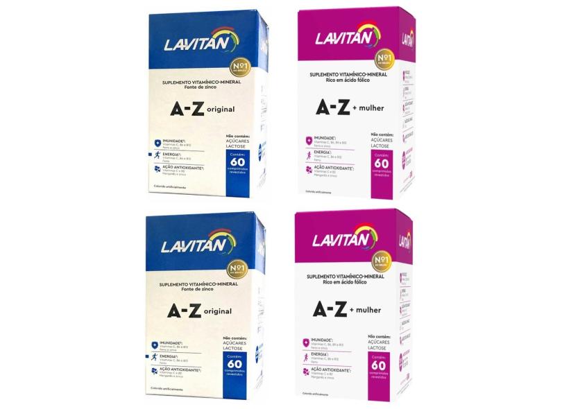 Lavitan Vitaminas A-Z Homem e A-Z mulher para 4 meses