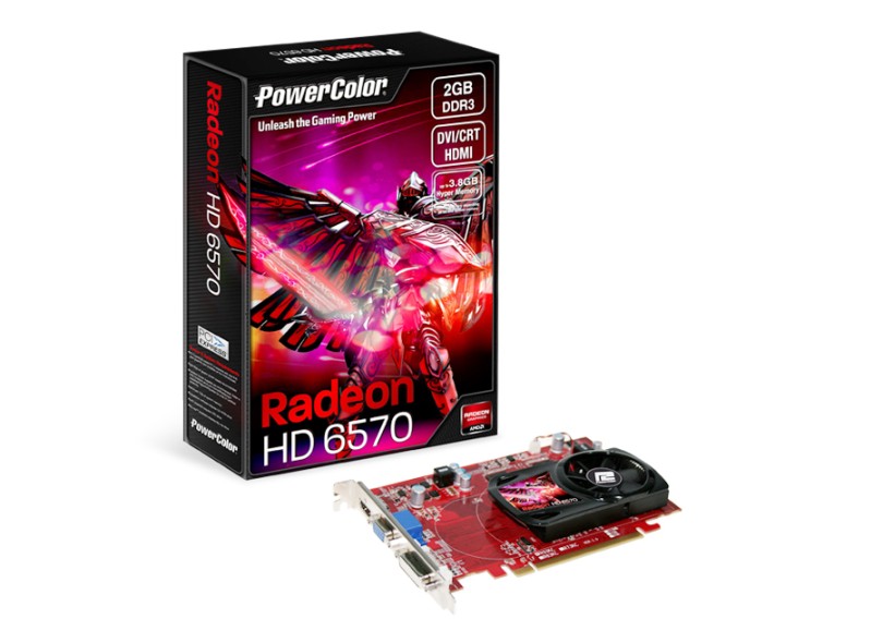 Placa de Video ATI Radeon HD 6570 2 GB DDR3 128 Bits PowerColor AX65702GBK3-HE