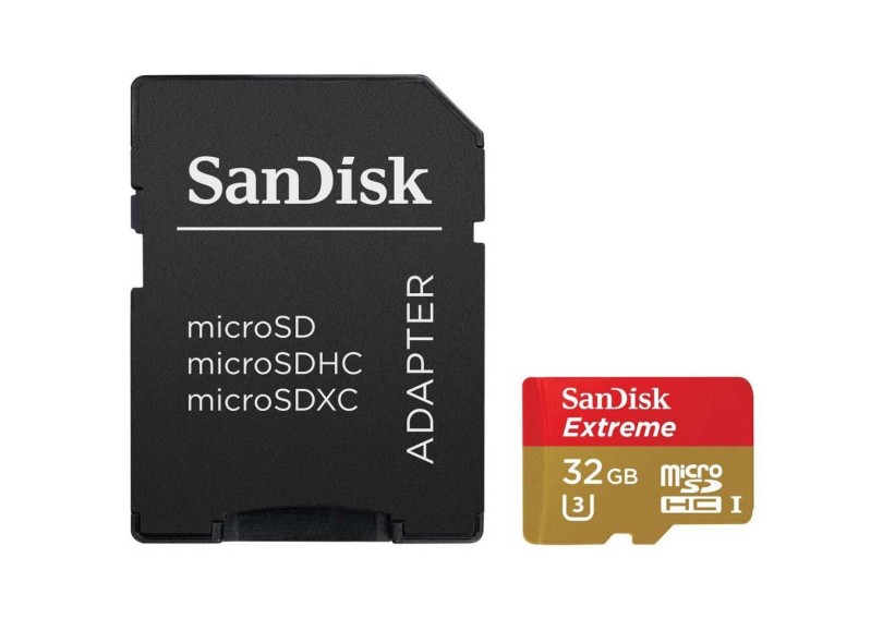 Cartão de Memória Micro SDHC com Adaptador SanDisk Extreme 32 GB SDSQXNE-032G