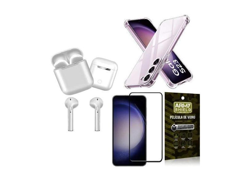 Capinha Samsung S23 + Fone De Ouvido Bluetooth Tws + Película 3D - Arm