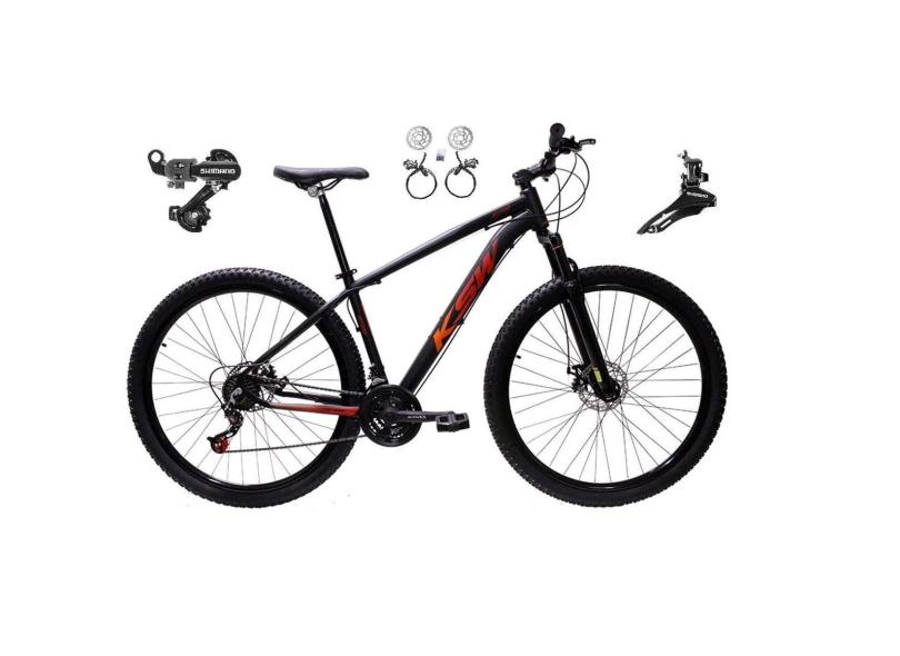 Bicicleta aro 29 Ksw Xlt  24v Câmbios Shimano Freios Hidráulicos Garfo com Suspensão-Unissex