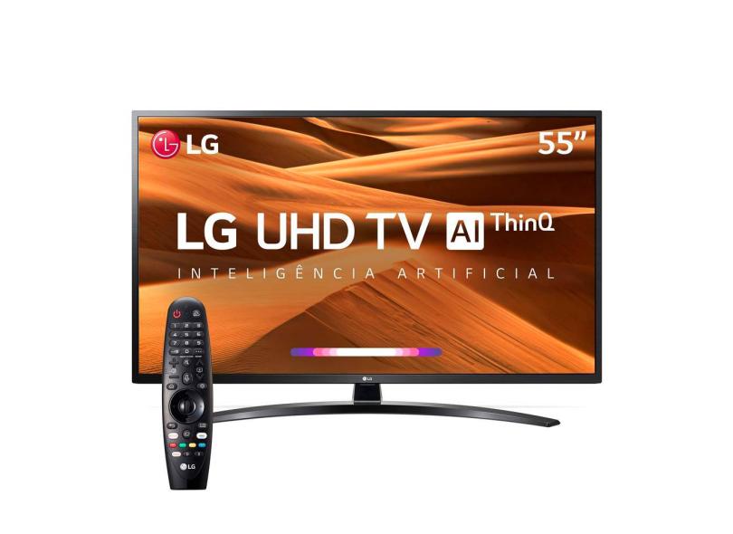 Smart TV TV LED 55 " LG ThinQ AI 4K Netflix 55UM761C0SB 4 HDMI