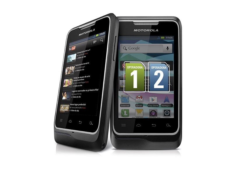 Smartphone Motorola XT305 2.0 mpx 2 Chips Android 2.3 3G Wi-Fi