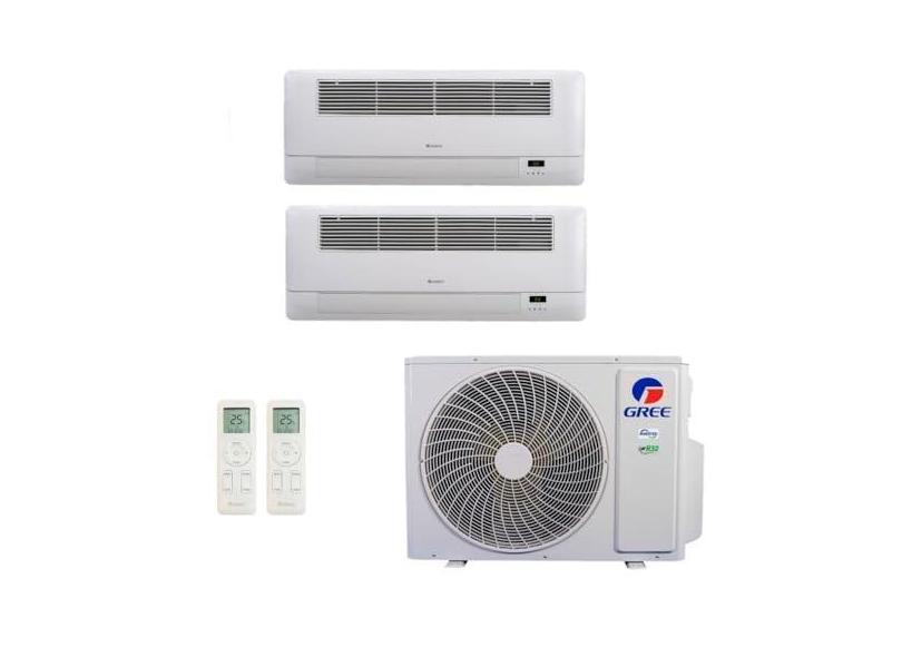 Ar-Condicionado Multi Split Inverter R-32 Gree 18.000 (2x Evap Cassete 1 Via 9.000) Quente/Frio 220V