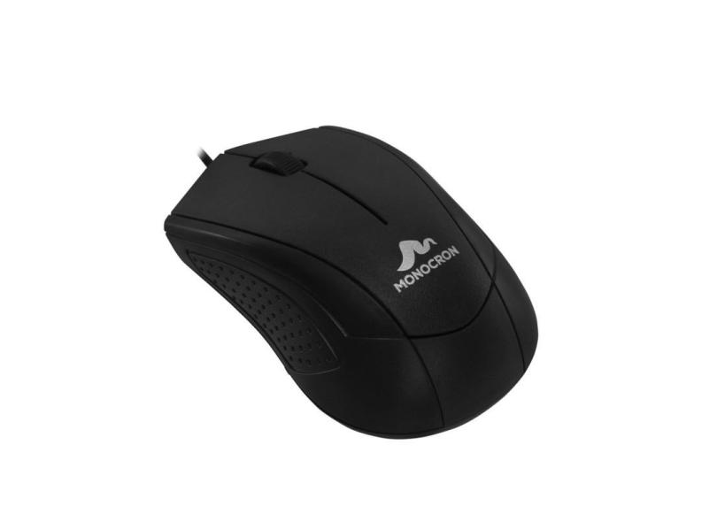 Mouse com fio MN232 preto 1,5M/DPI 1000 monocron