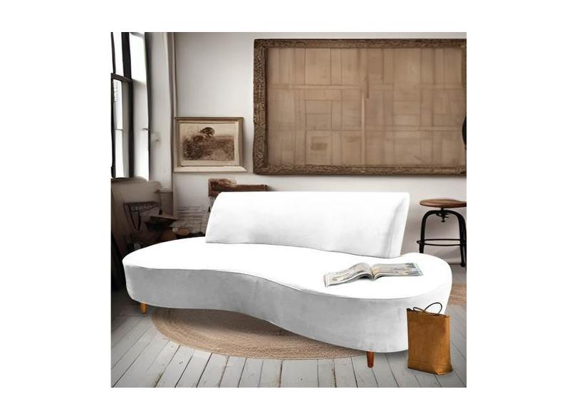 Sofá Curvo Living Premium 3 Lugares Para Sala Quarto Escritório Materi ...