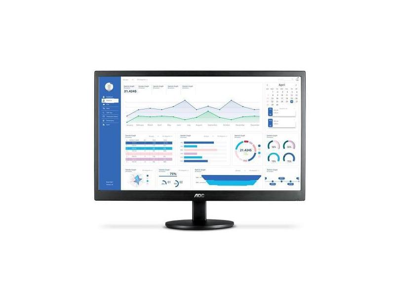 Monitor Aoc 21,5" Led Vga Vesa Ajuste De Inclinacao 1920X1080 Full Hd