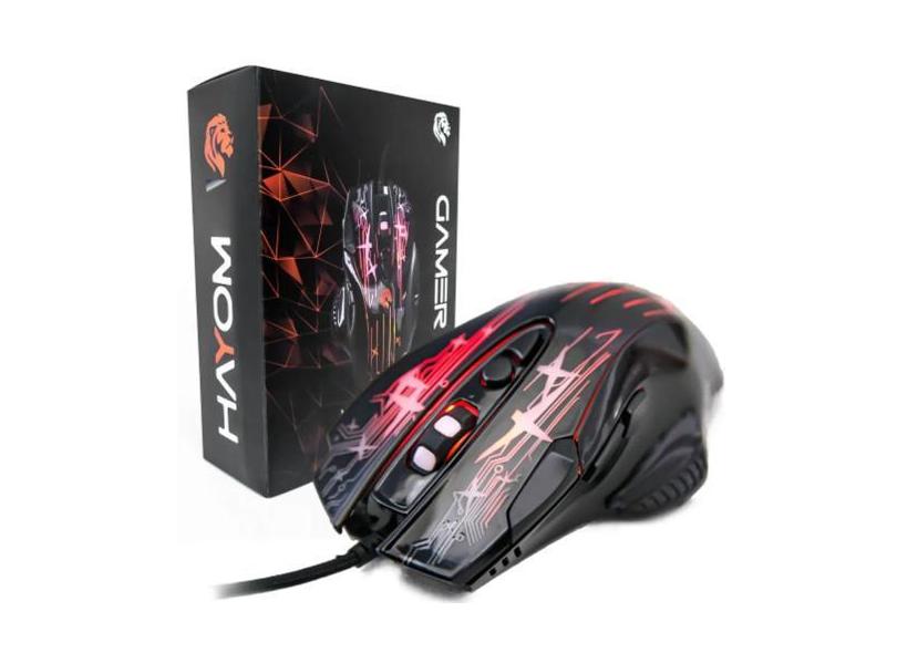 Mouse Gamer Hayom MU2905 8 Botões 2400 DPI Ergonômico