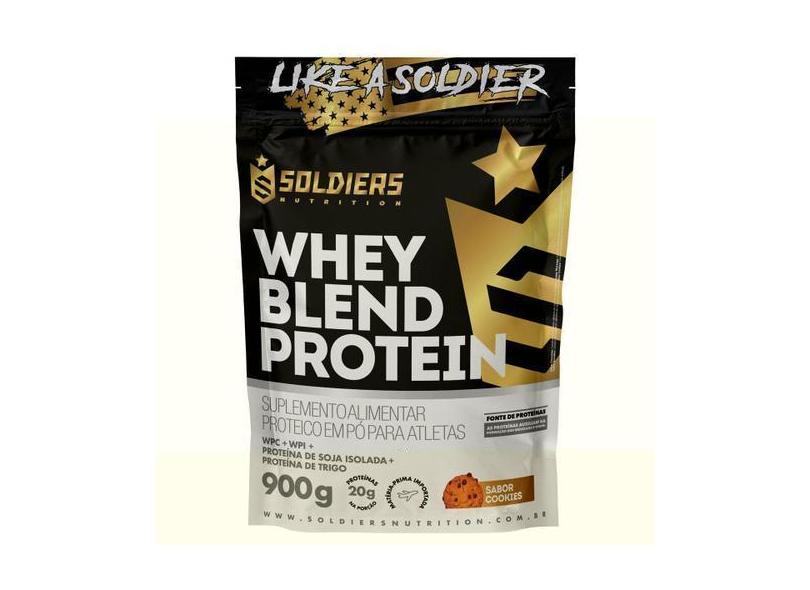 Whey Blend Protein Concentrado e Isolado - 900g - Soldiers Nutrition, 