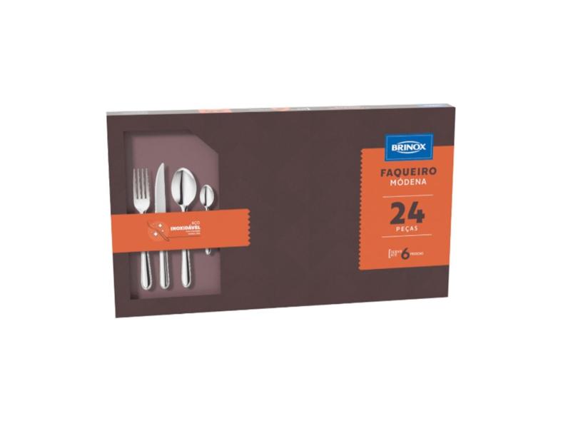 Faqueiro Modena Inox 24 Peças - Brinox