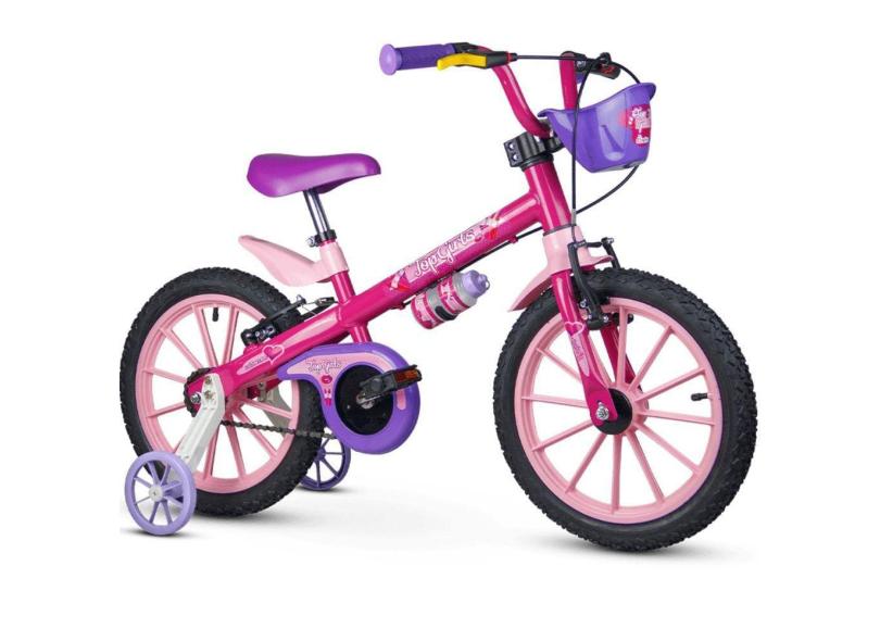 Bicicleta com Rodinha para menina Top Girls Aro 16 Nathor