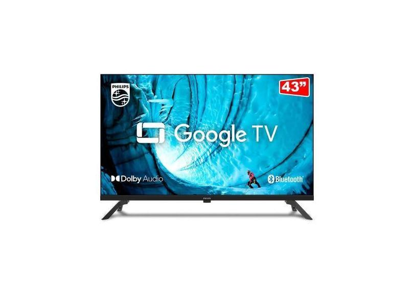 Smart TV Philips 43" LED FHD 43PFG6909, Google TV, sem bordas Preta