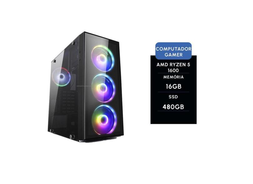 Computador Gamer Brx Amd Ryzen 5 1600G 16Gb Ssd 480Gb