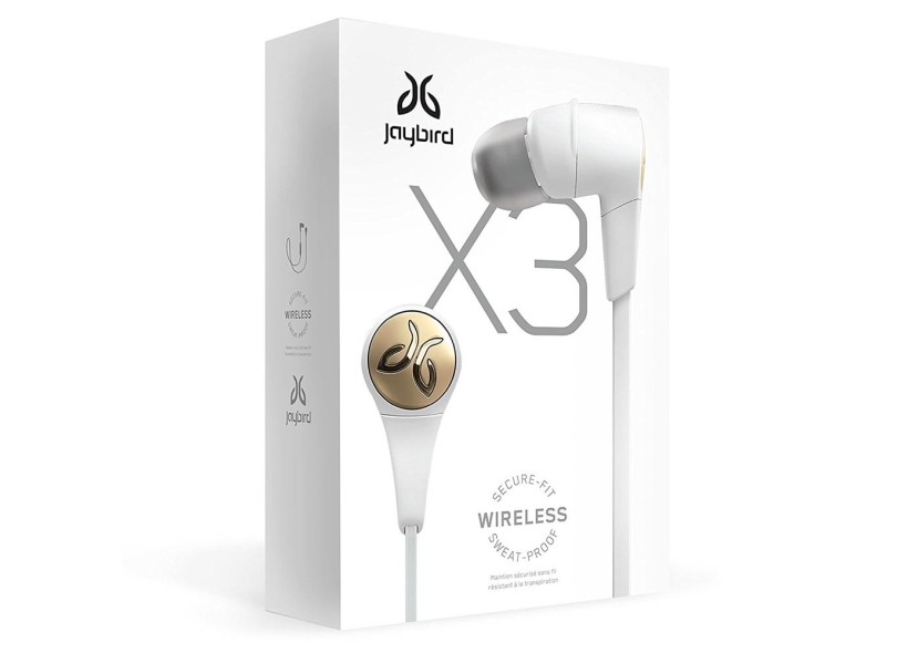 Fone de Ouvido Bluetooth com Microfone Corrida Academia JayBird X3 Sport