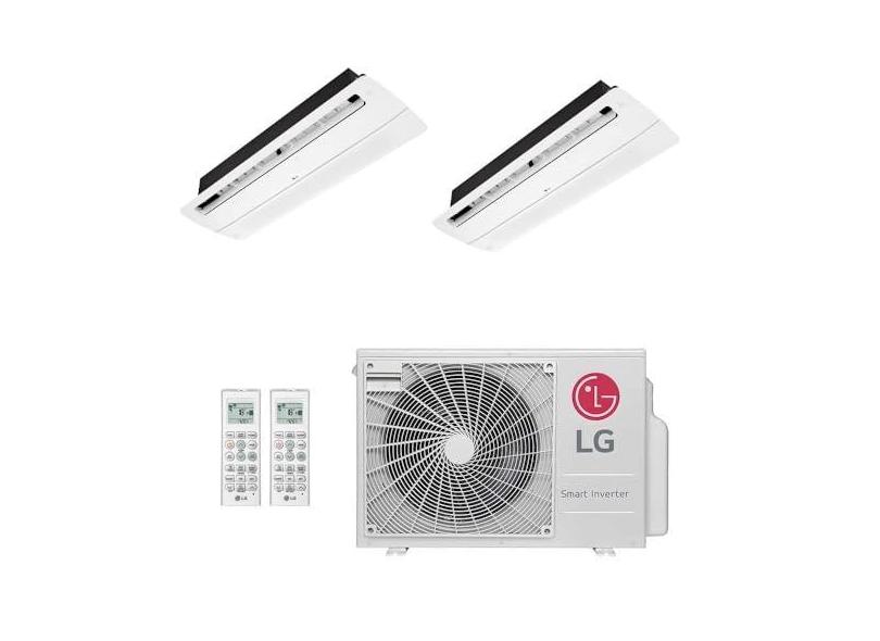 Ar-Condicionado Multi Split Inverter LG 18.000 (2x Evap Cassete 1 Via 12.000) Quente/Frio 220V