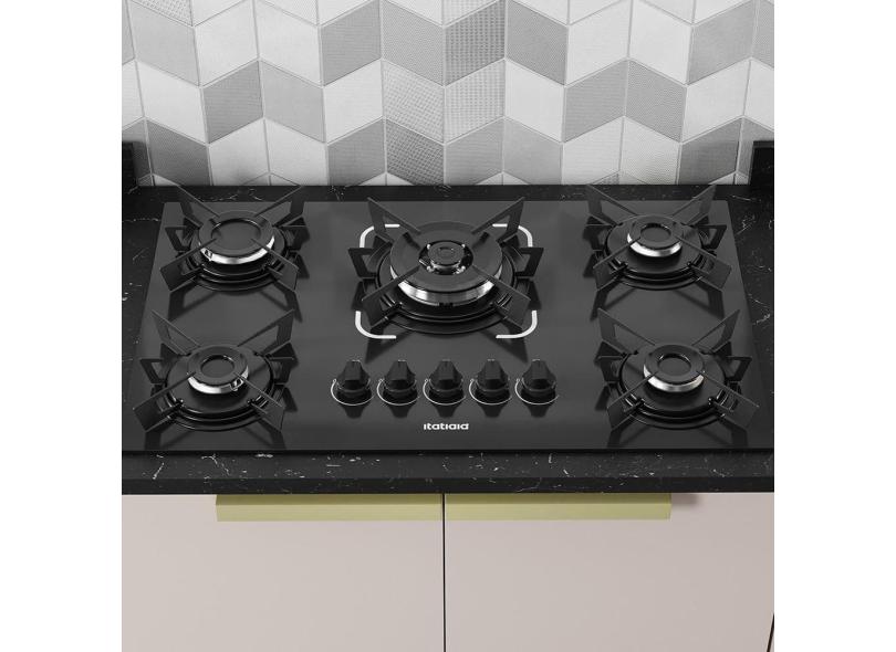 Cooktop Electra 5 Bocas Tripla Chama - Preto