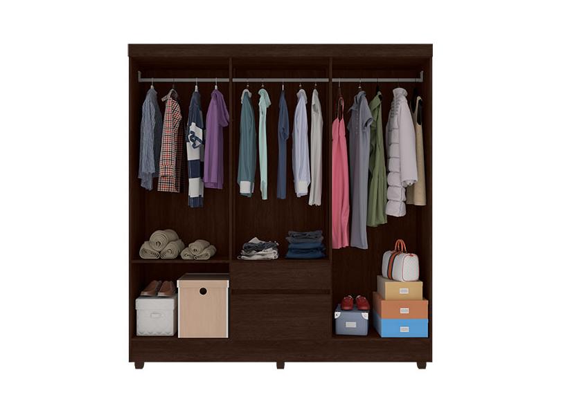 Guarda-Roupas Casal 6 Portas 2 Gavetas Brusque II Bartira