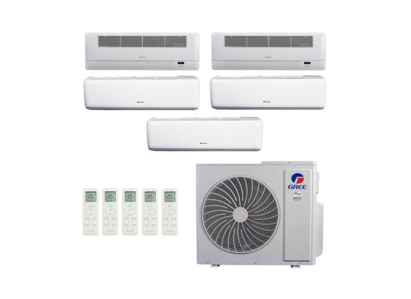 Ar-Condicionado Multi Split Inverter R-32 Gree 48.000 (3x Evap HW 9.000 + 2x Evap Cassete 1 Via 22.000) Quente/Frio 220V