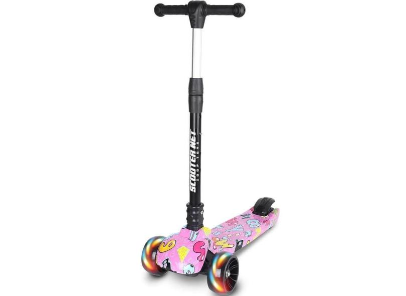 Patinete Scooter Net Grafite Rosa Zoop