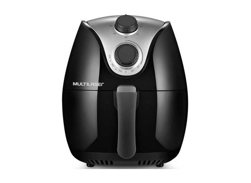 Fritadeira Eletrica Air Fryer Black 4L Com Grade 1500W 60Min De Timer