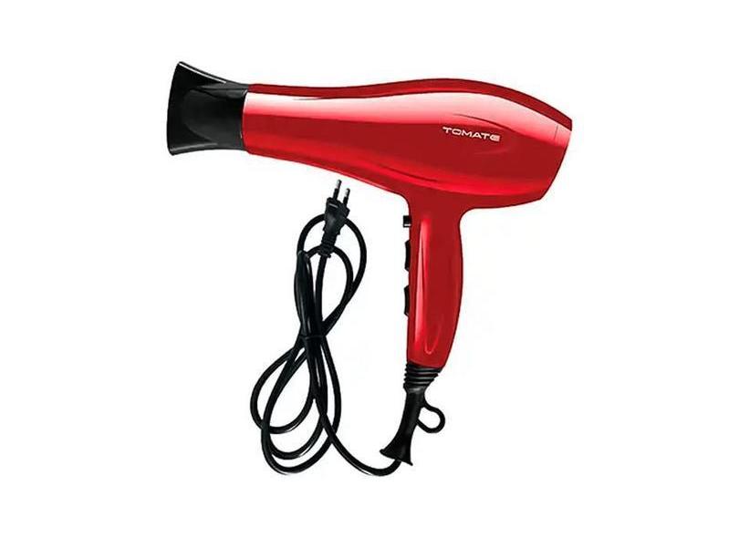 Secador De Cabelo Forte Profissional 1900W Tomate 127V