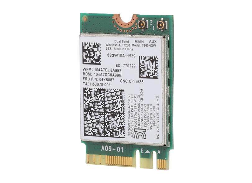 Sem fio para Intel 7260AC 7260NGW ngff / M2 04X6087 Placa de rede, Placa de  rede de dupla frequência, para Lenovo ThinkPad ibm Laptop com o Melhor  Preço é no Zoom