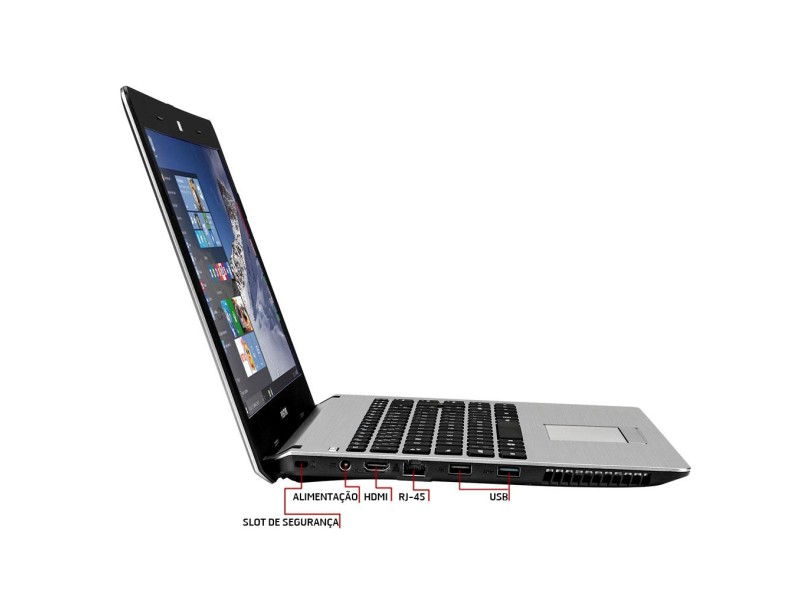 Notebook Positivo Stilo Intel Pentium N3540 4 GB de RAM HD 500 GB LED 14 " Windows 10 Home XR5550