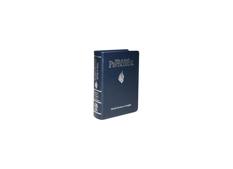 Bíblia de Estudo Pentecostal - Grande - Luxo Azul - Editora Cpad; - 9788526300507