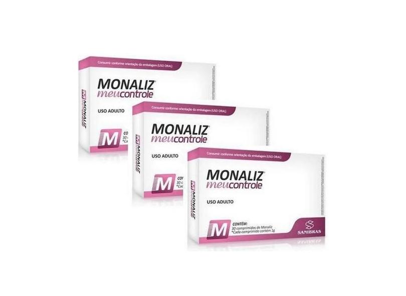 Monaliz Meu Controle - 30 Comprimidos - Sanibras Kit Com 3 em Promoção é no  Buscapé