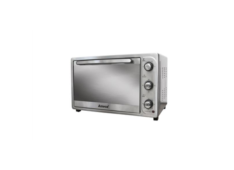 Forno Elétrico Inox Bancada Amvox AFR4500 220V 45 litros 1500W Multifunção Timer Alarme