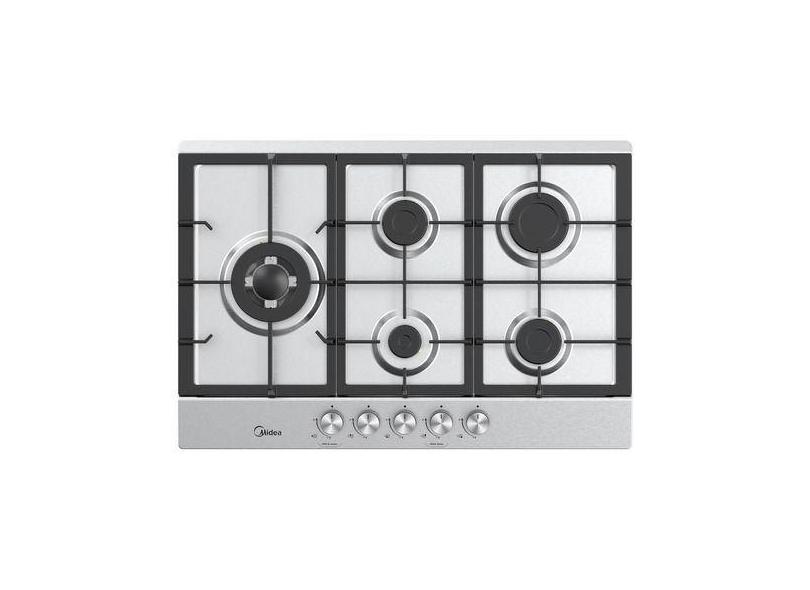 Cooktop Midea 5 Bocas 60 Hz 3800w Bivolt Tripla Chama Cyb5b, Prata, Bi
