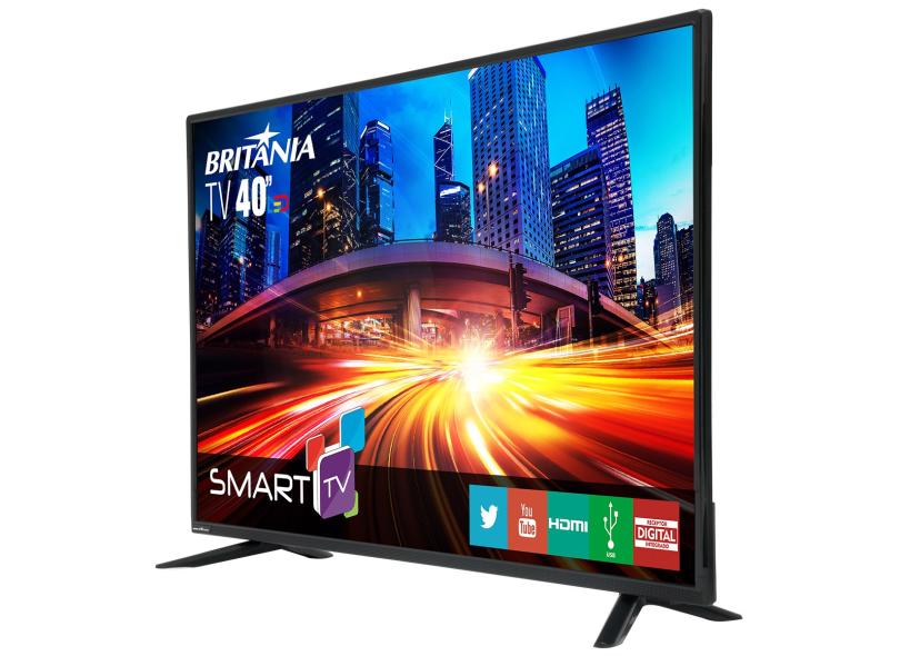 Smart TV TV LED 40 " Britânia Full Netflix BTV40E63SN 3 HDMI