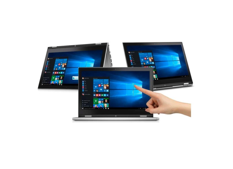 Notebook Conversível Dell Inspiron 7000 Intel Core i3 5010U 4 GB de RAM HD 500 GB LED 13.3 " Touchscreen 5500 Windows 10 I13-7348-C10