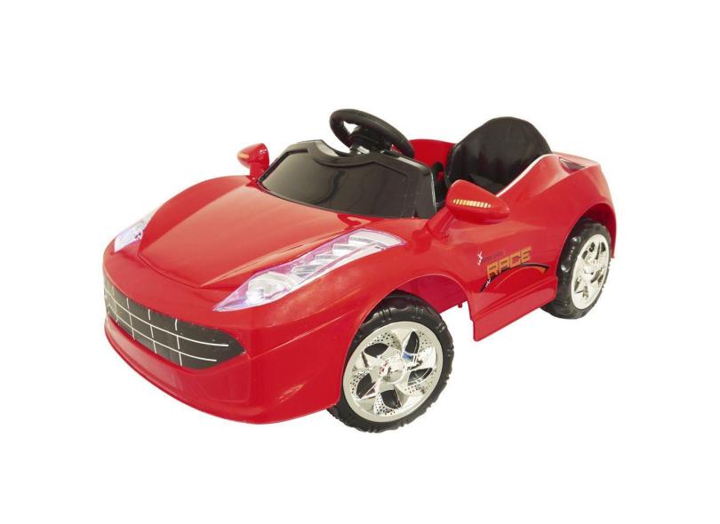 Mini Carro Elétrico Infantil Criança 6V com Controle Remoto Vermelho Brinqway BW-097VM Bivolt