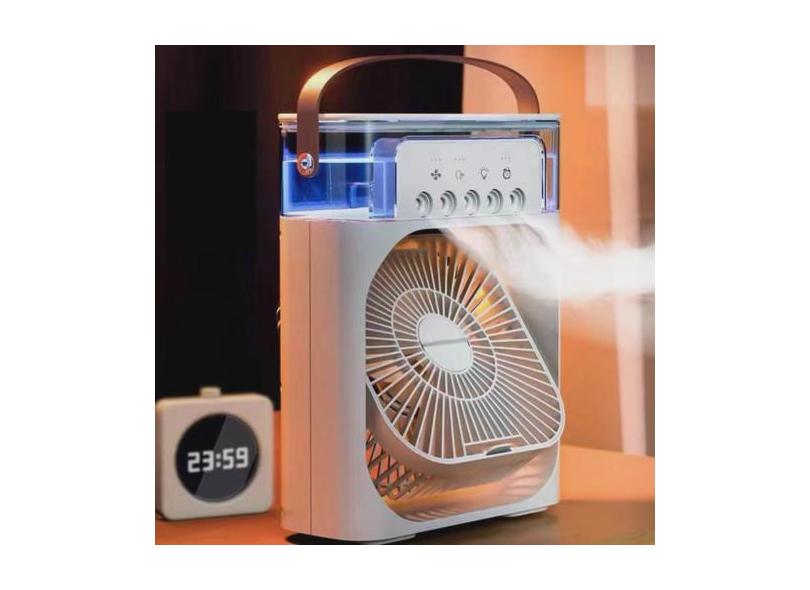 Mini Ventilador Portátil de Mesa 3 em 1 Ar Condicionado - Umidificador