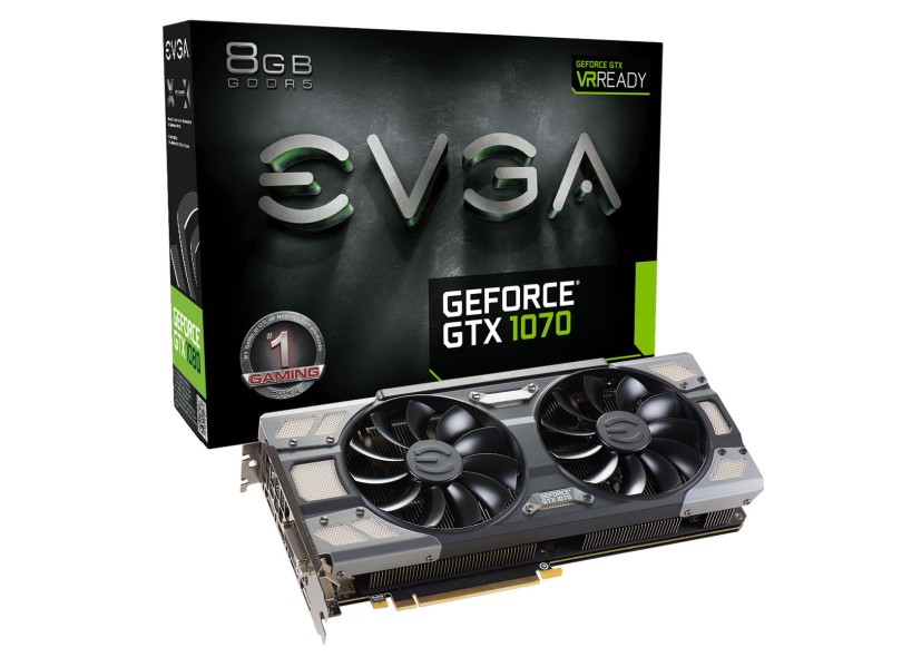 Placa de Video NVIDIA GeForce GTX 1070 8 GB GDDR5 256 Bits EVGA 08G-P4-6274-KR