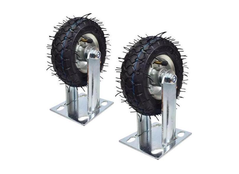 Kit 2 Rodas Rodinha Carrinho De Carga Armazém Fixo Pneumática 6X2 Refo