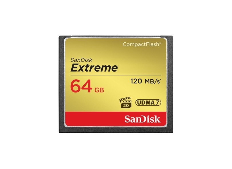 Cartão de Memória Compact Flash SanDisk Extreme 64 GB SDCFE-064
