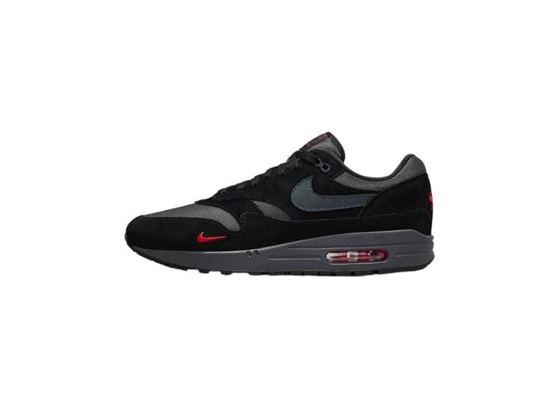Nike Tênis masculino Air Max 1 Premium The Bay (FJ4451-100, branco/vermelho universitário), Preto/Antracite., 41