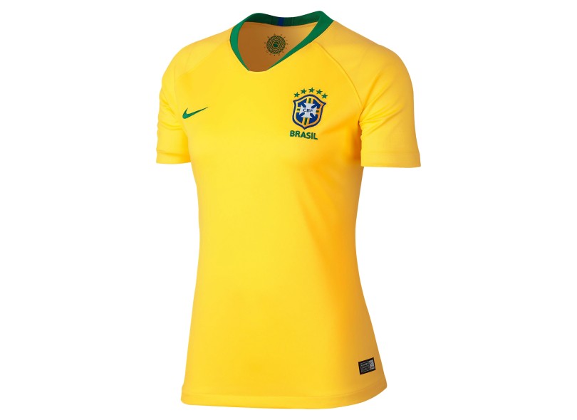 Camisa Torcedor Feminina Brasil I 2018/19 sem Número Nike