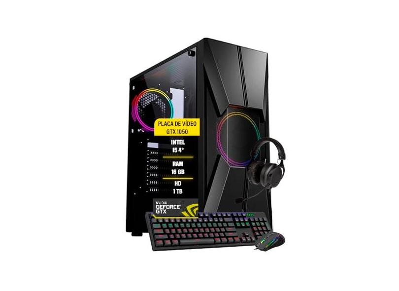 Computador Gamer i5 GTX1050 16gb HD 1Tb SSD 480Gb Fonte 500W