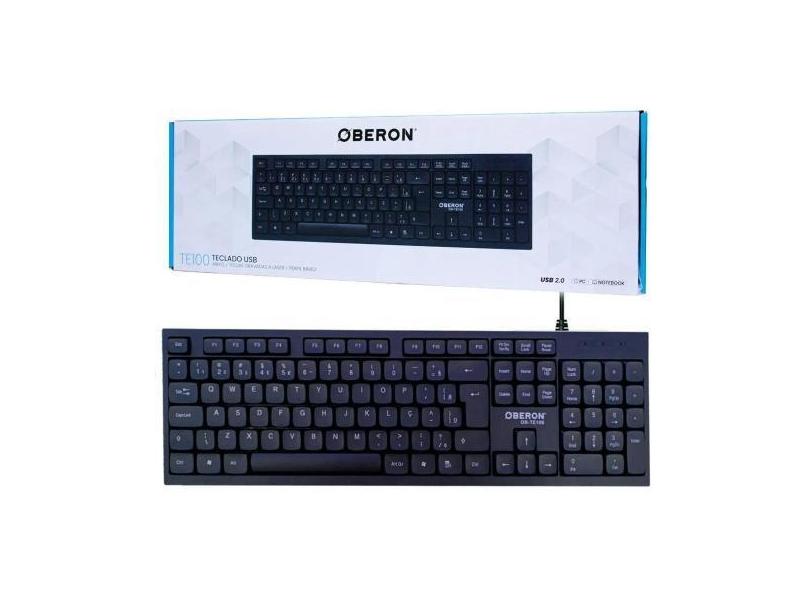 Teclado usb com fio oberon or-te100