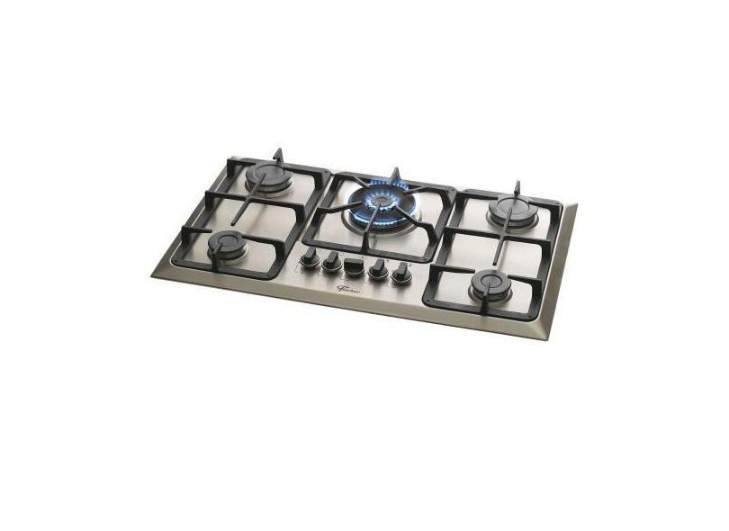 Cooktop Fischer 5q Tc Gás Mesa Inox Bivolt, Bivolt