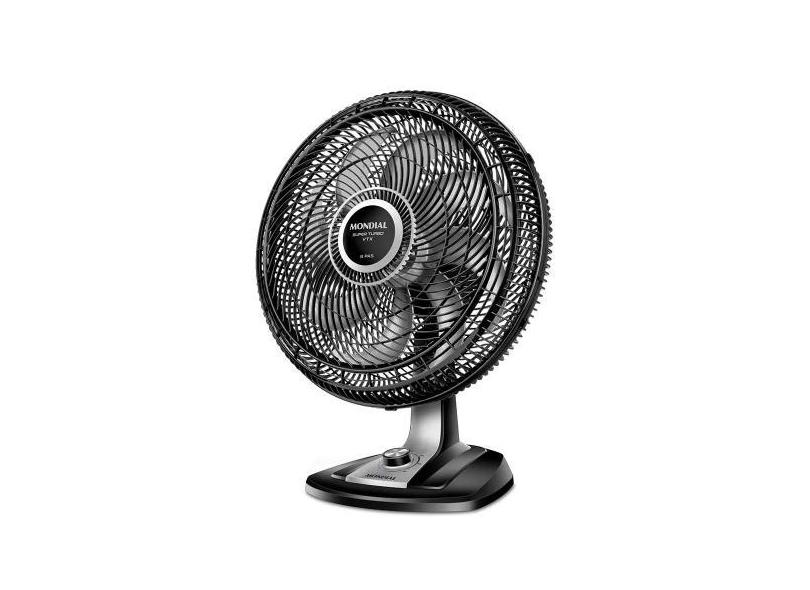 Ventilador De Mesa Mondial Super Turbo 8 Pás 150W 50Cm Preto e Prata V